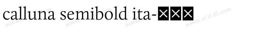calluna semibold ita字体转换